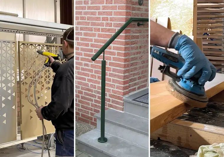 Oberfläche & Finish von Janßen Metallbau: Pulverbeschichtung, Verzinkung, Lackierung – individuell & hochwertig veredelt.